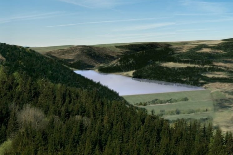 Oberbecken des Pumpspeichers Markersbach mit Photovoltaik-Anlage. Oberbecken des Pumpspeichers Markersbach mit Photovoltaik-Anlage.